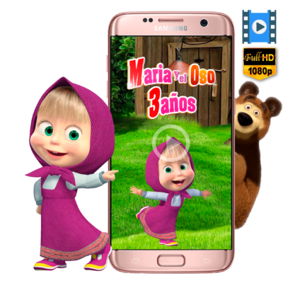Masha y El Oso Invitación Animada en Video para Cumpleaños