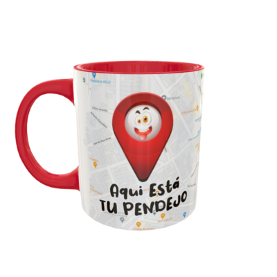 Aquí esta tu Pendejo Plantilla Editable para Taza de Sublimación