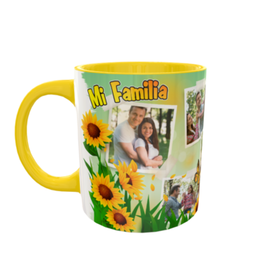 Alternative view of Collage de Fotos con Girasoles Plantilla Editable para Taza de Sublimación