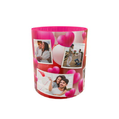 Collage de Fotos Encorazonado Plantilla Editable para Taza de Sublimación - Imagen 3