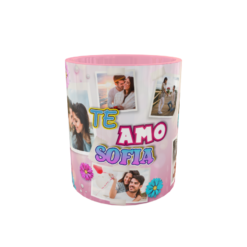 Collage de Fotos Floral Plantilla Editable para Taza de Sublimación
