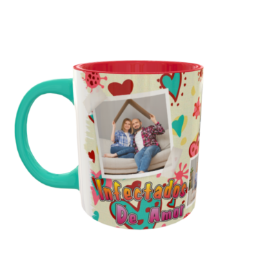 Alternative view of Collage de Fotos Infectados de Amor Plantilla Editable para Taza de Sublimación