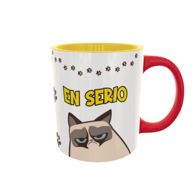 Los Odio a Todos, Gato Enojado Plantilla Editable para Sublimación de Taza