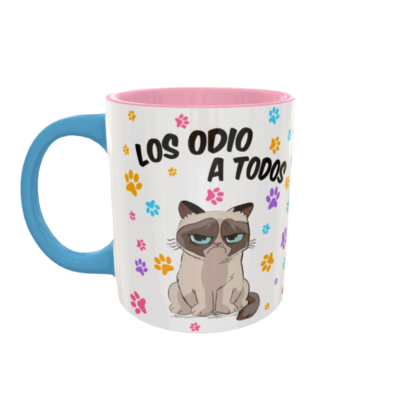 Alternative view of Los Odio a Todos, Tambien a Ti Plantilla Editable para Sublimación de Taza