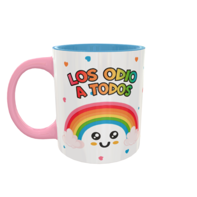 Alternative view of Los Odio a Todos en Serio Arcoiris Plantilla Editable para Sublimación de Taza