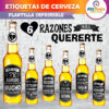 6 Razones para Quererte Etiquetas de Cerveza Imprimibles