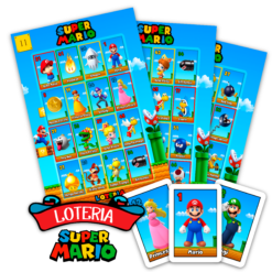 Alternative view of Lotería Mario Bros World Imprimible