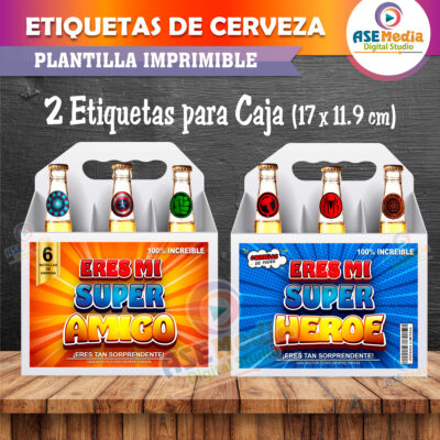 Mi Súper Amigo Amistad Etiquetas de Cerveza Imprimibles