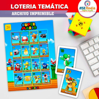 Lotería Mario Bros World Imprimible
