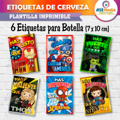 Mi Súper Amigo Amistad Etiquetas de Cerveza Imprimibles