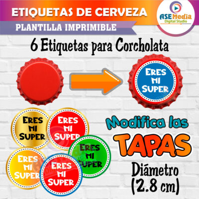 Mi Súper Amigo Amistad Etiquetas de Cerveza Imprimibles