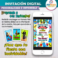 Lotería Mexicana Fiesta Invitación Digital de Cumpleaños Mod. 02