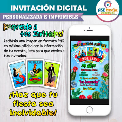 Lotería Mexicana Fiesta Invitación Digital de Cumpleaños #3