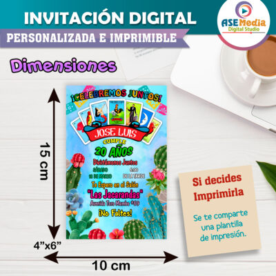 Lotería Mexicana Fiesta Invitación Digital de Cumpleaños #3