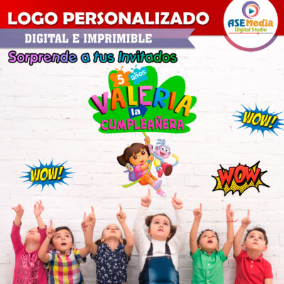 Dora La Exploradora Logo Personalizado con Nombre - Imagen 4