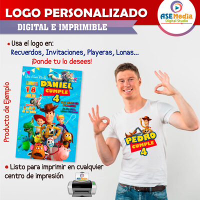 Toy Story Logo Personalizado con Nombre