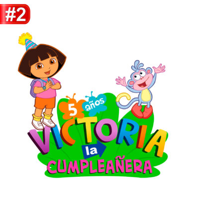Dora La Exploradora Logo Personalizado con Nombre - Imagen 6