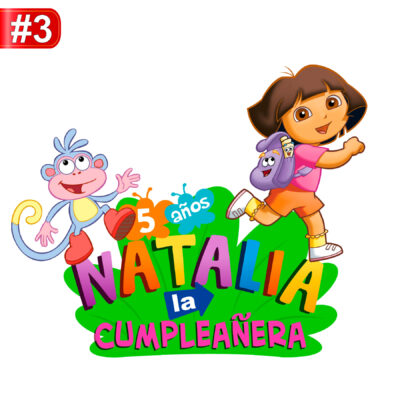 Dora La Exploradora Logo Personalizado con Nombre - Imagen 7