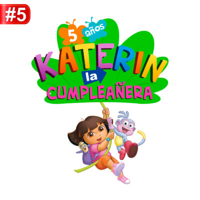 Dora La Exploradora Logo Personalizado con Nombre - Imagen 9