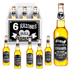 6 Razones para Quererte Etiquetas de Cerveza Imprimibles