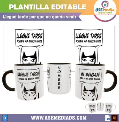 Odio la Vida con Memes Paquete de 8 Plantillas Editables para Sublimación de Tazas - Imagen 3