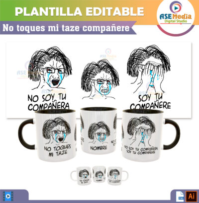Odio la Vida con Memes Paquete de 8 Plantillas Editables para Sublimación de Tazas - Imagen 8