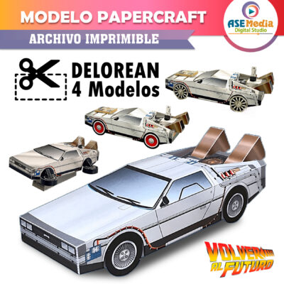 Papercraft Delorean Volver Al Futuro Para Armar Imprimible