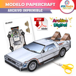 Alternative view of Papercraft Delorean Volver Al Futuro Para Armar Imprimible