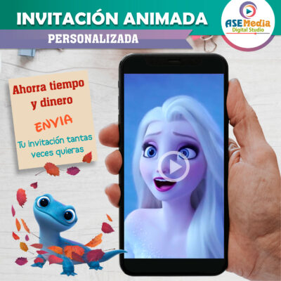 Frozen 2 Elsa Video Invitación Animada para Cumpleaños - Imagen 4