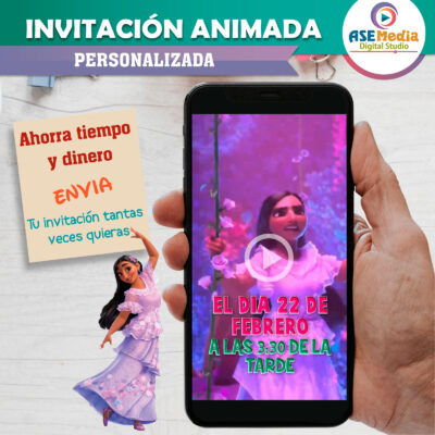 Encanto Isabela Video Invitación Animada para Cumpleaños - Imagen 4