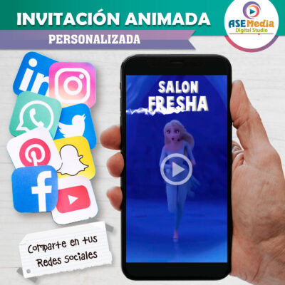 Frozen 2 Elsa Video Invitación Animada para Cumpleaños - Imagen 5