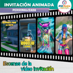 Fornite Marshmello Video Invitación Animada para Cumpleaños