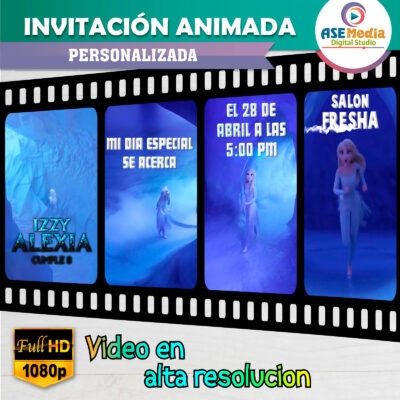 Frozen 2 Elsa Video Invitación Animada para Cumpleaños - Imagen 9