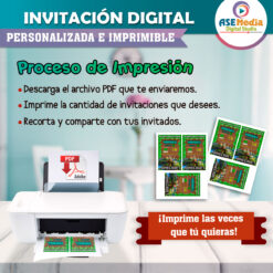 Minecraft Invitación Digital de Cumpleaños #2