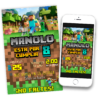 Minecraft Invitación Digital de Cumpleaños #3