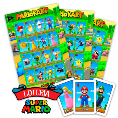 Alternative view of Lotería Mario Kart Imprimible