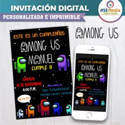Among Us, Impostor Invitación Digital de Cumpleaños #2