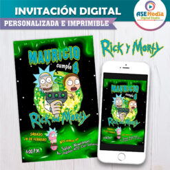 Rick y Morty Invitación Digital de Cumpleaños #2