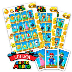 Alternative view of Lotería Dorada Mario Bros Imprimible