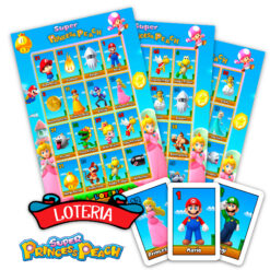 Alternative view of Lotería Princesa Peach de Mario Bros Imprimible