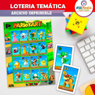 Lotería Mario Kart Imprimible