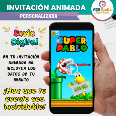 Mario Bros – Video Invitación Animada de Cumpleaños para WhatsApp