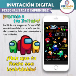 Among Us, Impostor Invitación Digital de Cumpleaños #5