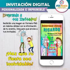 Rick y Morty Invitación Digital de Cumpleaños #3