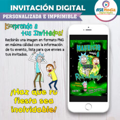 Rick y Morty Invitación Digital de Cumpleaños #2