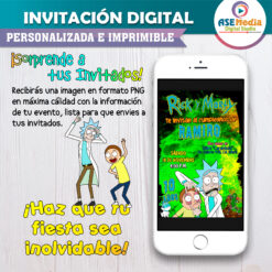 Rick y Morty Invitación Digital de Cumpleaños