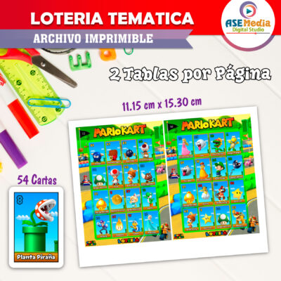 Lotería Mario Kart Imprimible - Imagen 3