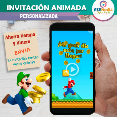 Mario Bros – Video Invitación Animada de Cumpleaños para WhatsApp