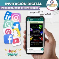 Among Us, Impostor Invitación Digital de Cumpleaños