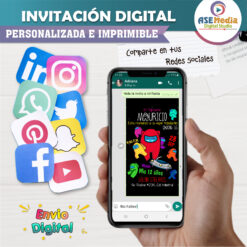 Among Us, Impostor Invitación Digital de Cumpleaños #4